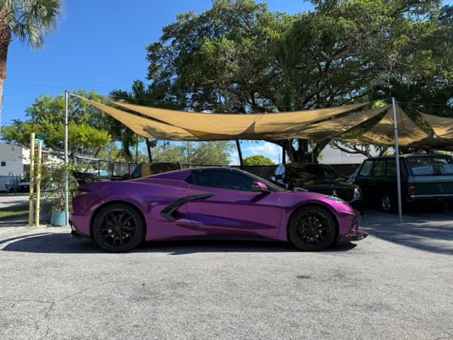 Purple Corvette C8
